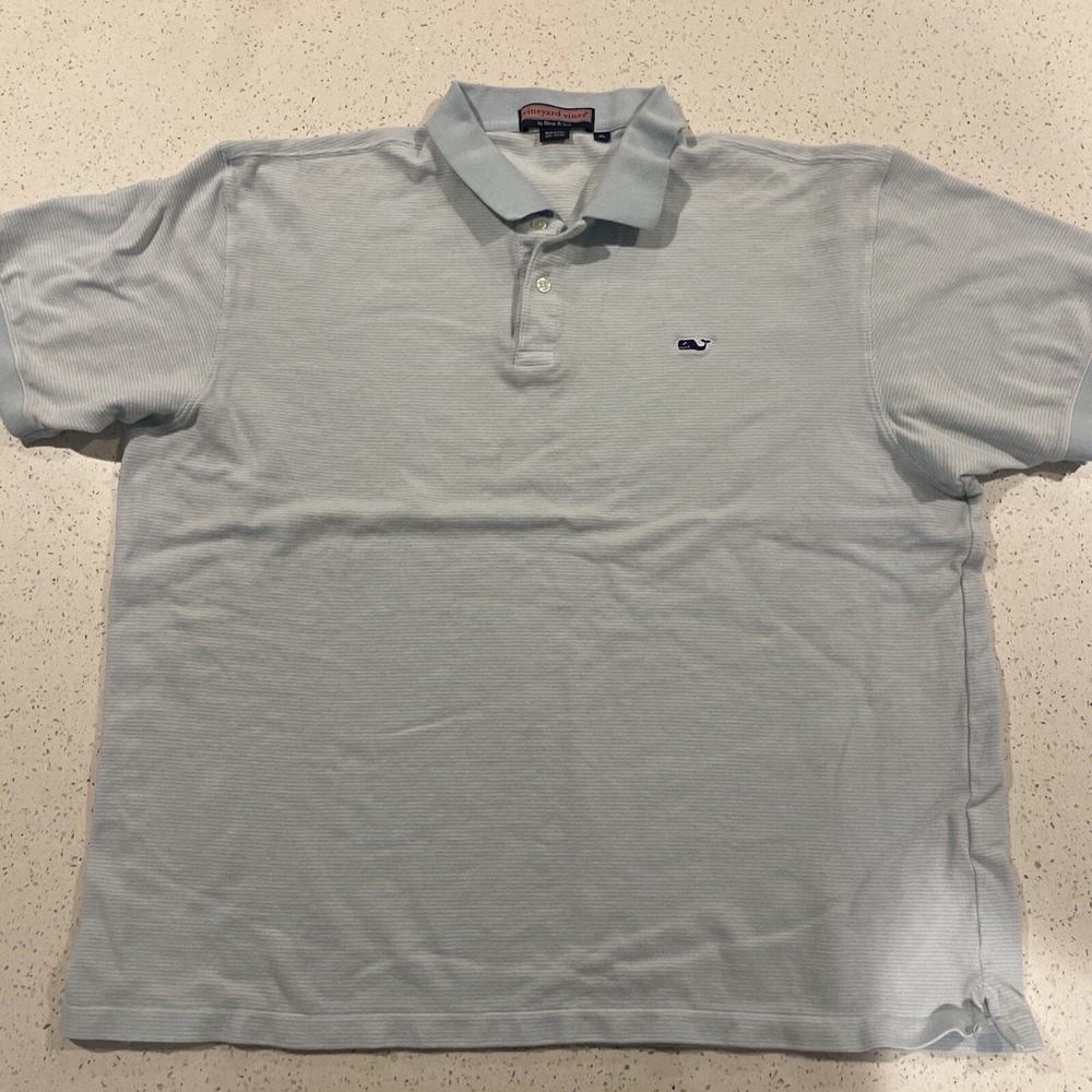 Vineyard Vines Men's Adult Size XL Polo Classic Fit Blue Cotton Short Sleeve